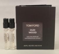 2 Tom Ford Oud Wood EDP Spray Vial Travel Sample .05 Oz/1.5 Ml Each